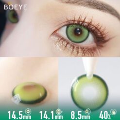 Lentilles de Contact Vert Émeraude Sirène (10 PIÈCES)
